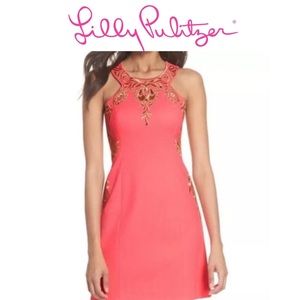 Lilly Pulitzer Tina Stretch Shift. Coral Sunset